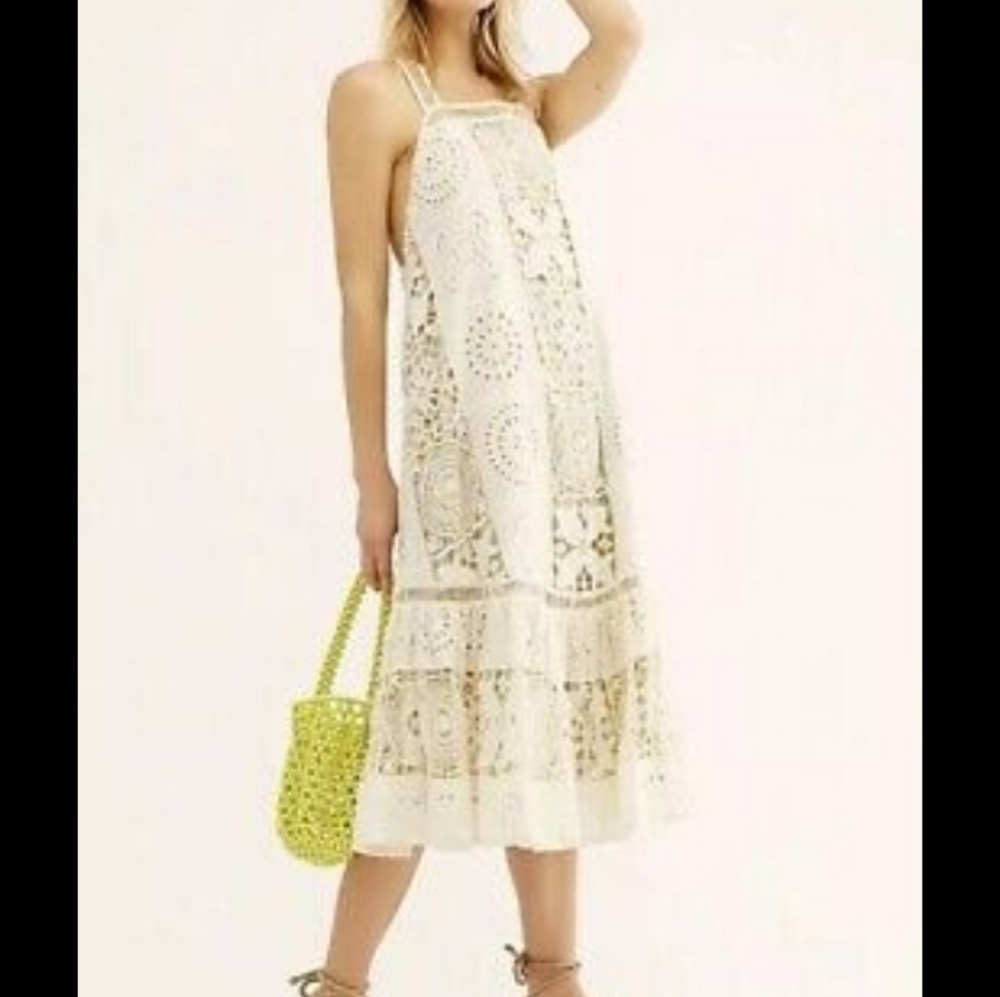 Free people lace crochet dress